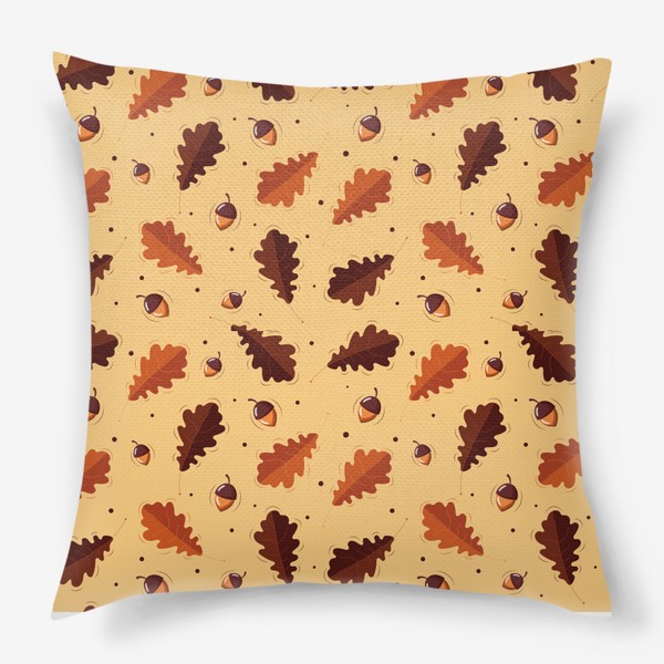 Подушка «Осень, желуди, листья»