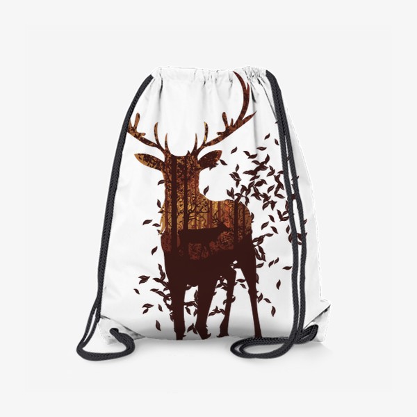 Рюкзак «Осенний олень с опавшими листьями»