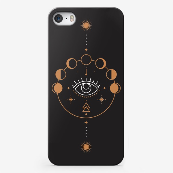 Чехол iPhone «Фазы луны. Астрология, сакральная геометрия.»
