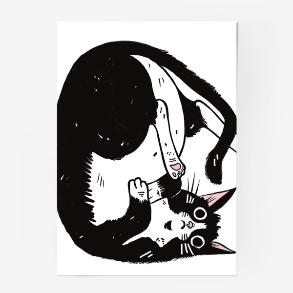 Постер «Кот вниз головой»