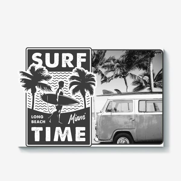Холст «Время серфинга»
