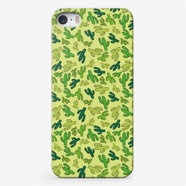 Чехол iPhone «Забавные зеленые кактусы»