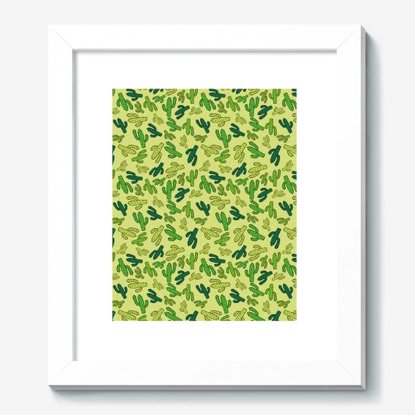 Картина «Забавные зеленые кактусы»