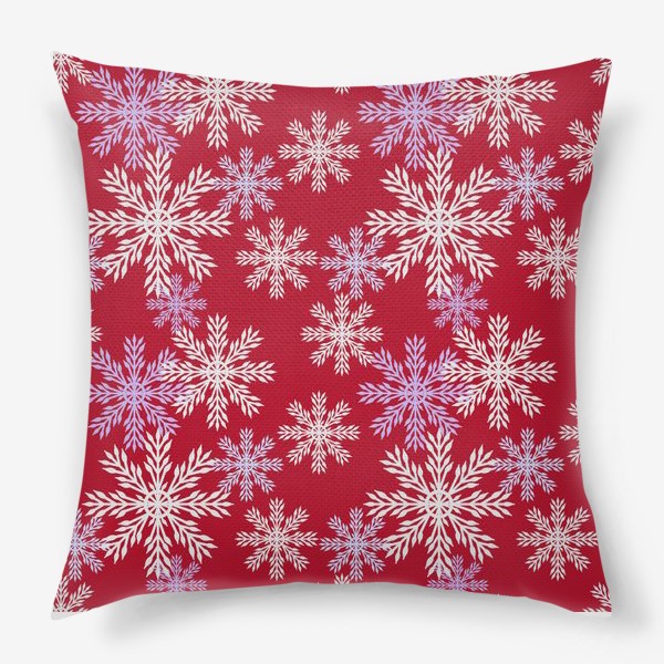 Подушка «Рождественские снежинки»