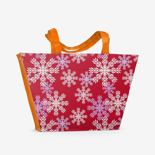 Пляжная сумка «Рождественские снежинки»