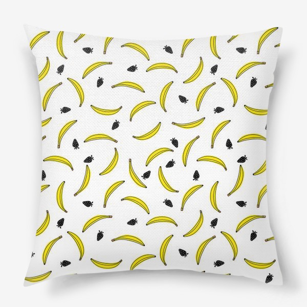 Подушка «Бананы с клубничками»