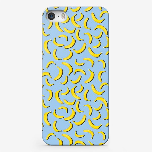 Чехол iPhone &laquo;Бананы на голубом&raquo;