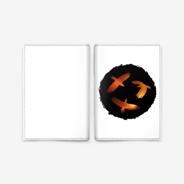 Обложка для паспорта «Огненные вороны»