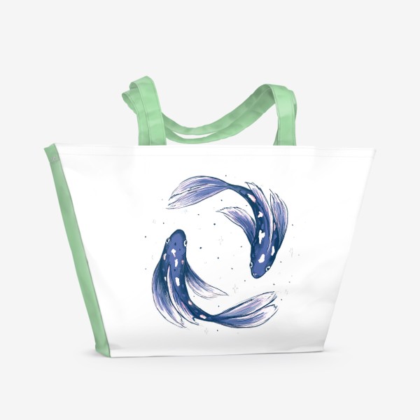 Пляжная сумка «Космические рыбки»