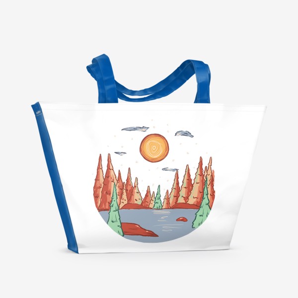 Пляжная сумка «День у озера»