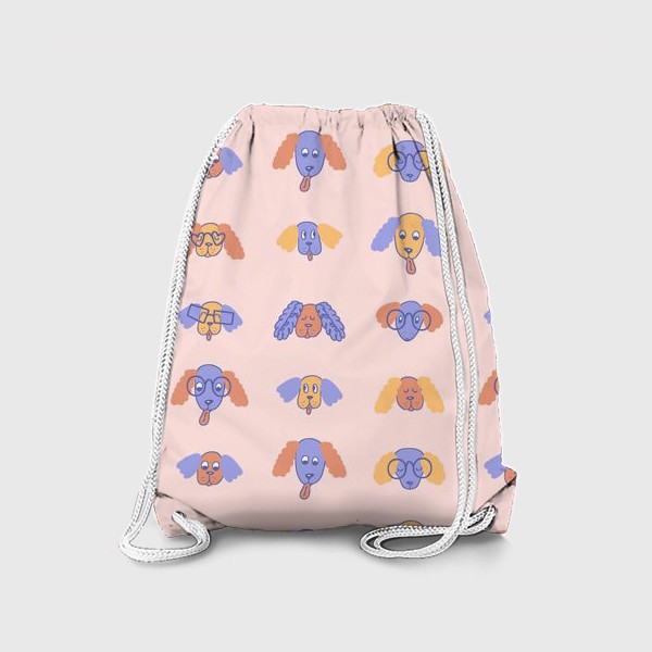 Рюкзак «Смешные спаниели, фиолетовый»