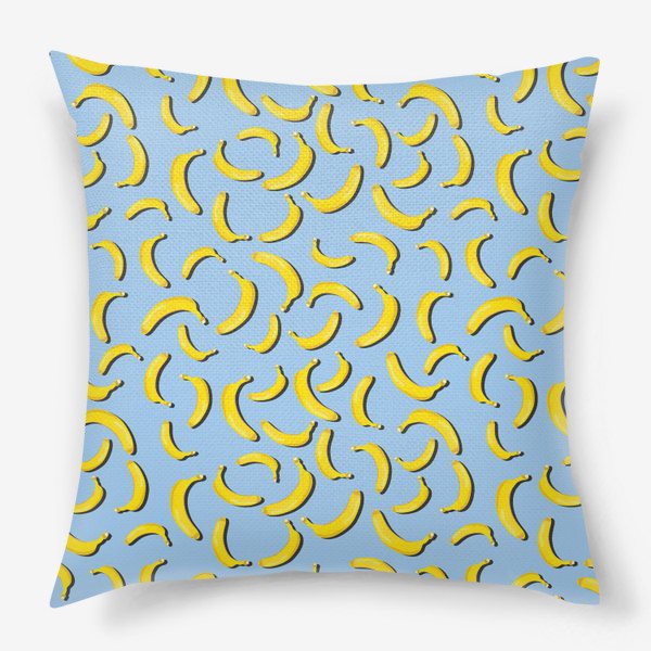Подушка «Бананы на голубом»
