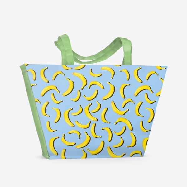 Пляжная сумка «Бананы на голубом»