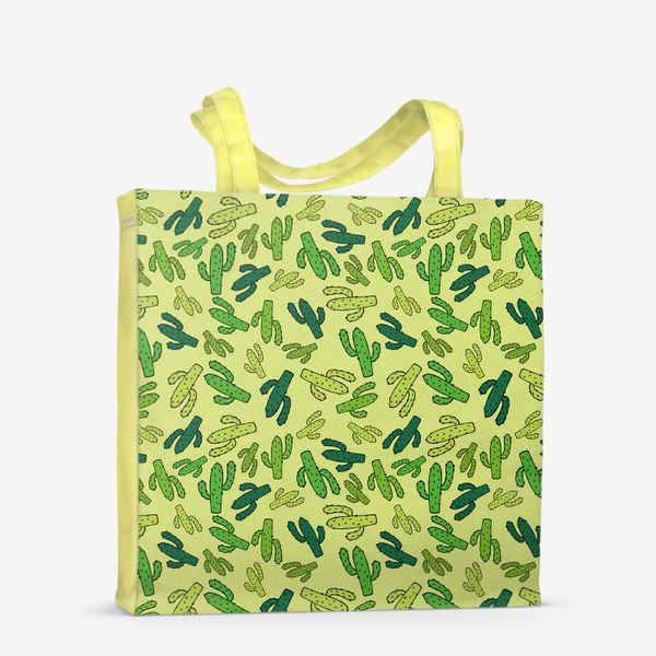 Сумка-шоппер «Забавные зеленые кактусы»