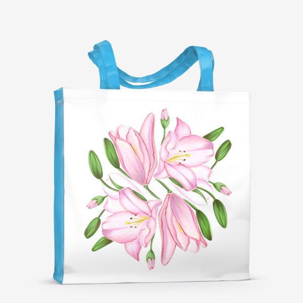 Сумка-шоппер «Розовые Лилии, цветы.»