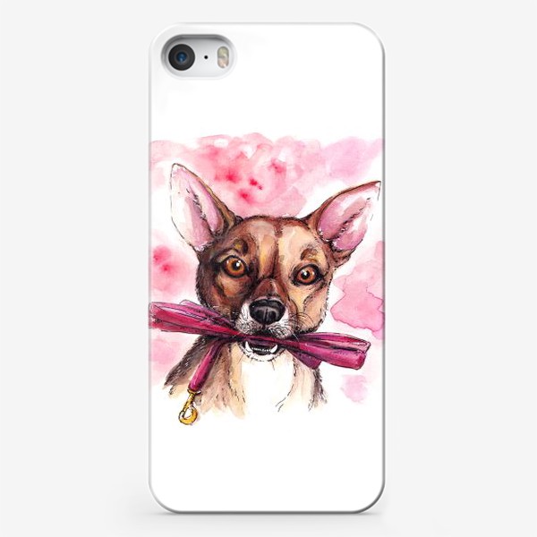 Чехол iPhone «Собака - друг человека! Розовый»