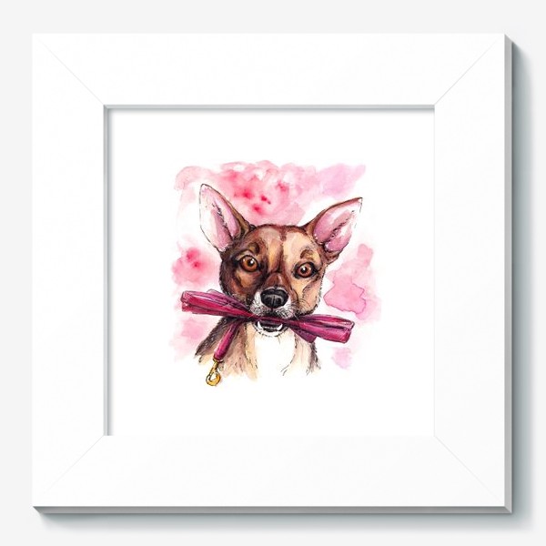 Картина «Собака - друг человека! Розовый»