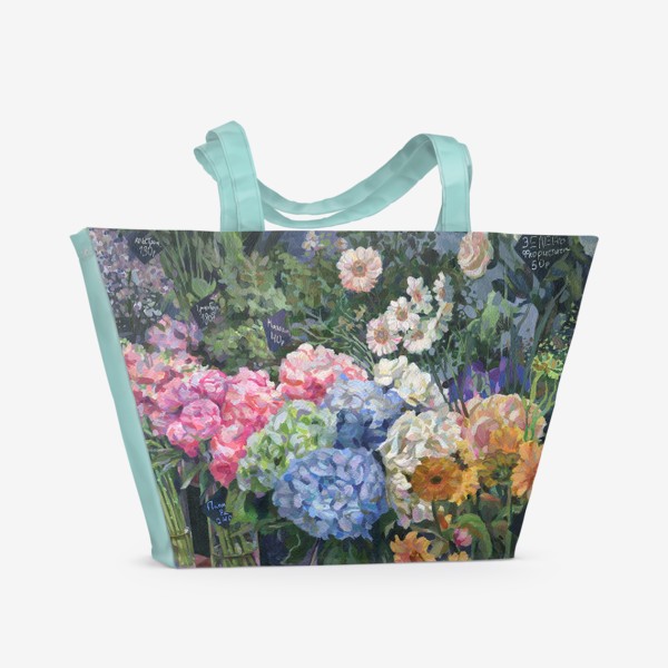 Пляжная сумка «Цветочная лавка»