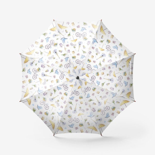 Зонт «Прогулка под дождем. Весенний паттерн»