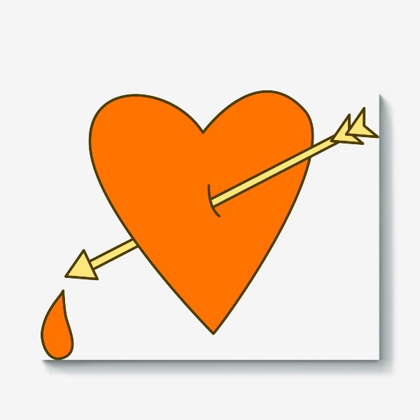 Холст «Сердце со стрелой»