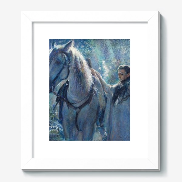 Картина «Арвен и Асфалот, властелин колец,белая лошадь »