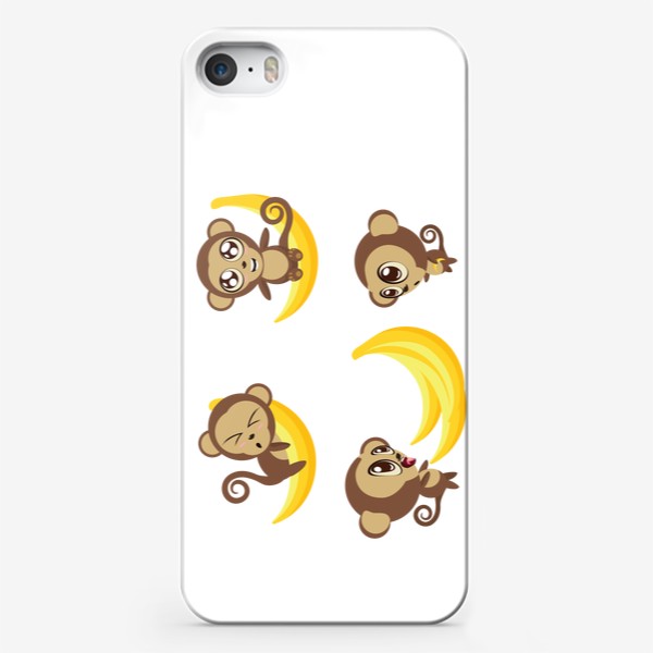 Чехол iPhone «Обезьянки и бананы»