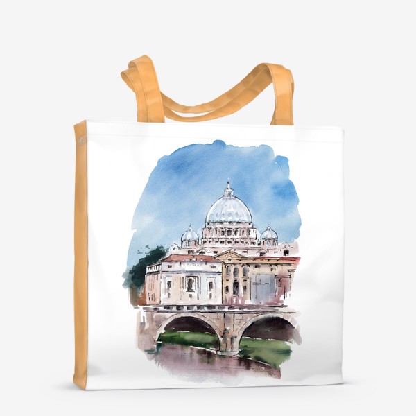 Сумка-шоппер «Акварель городской пейзаж Рим»