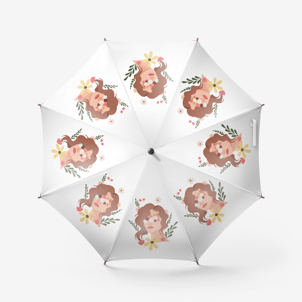 Зонт «Девушка с цветами»