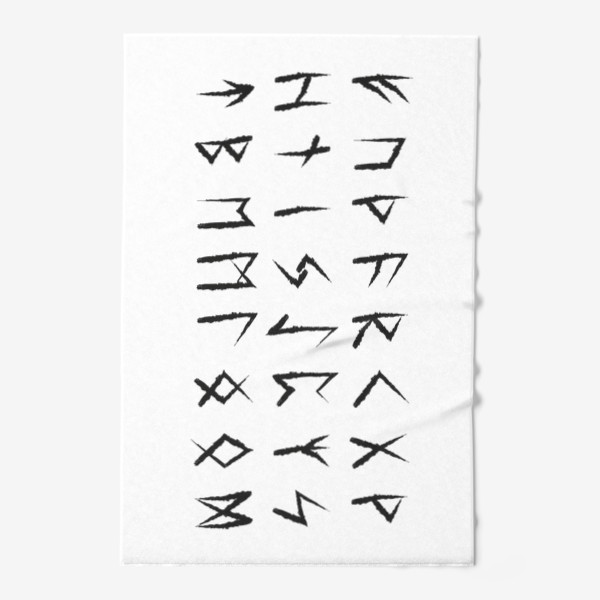 Полотенце «Скандинавские руны, 24 символа, эзотерика»