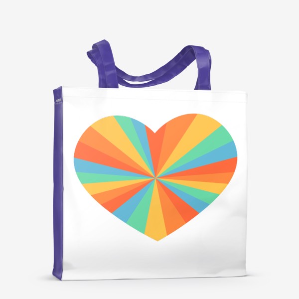 Сумка-шоппер «Разноцветное  сердце»
