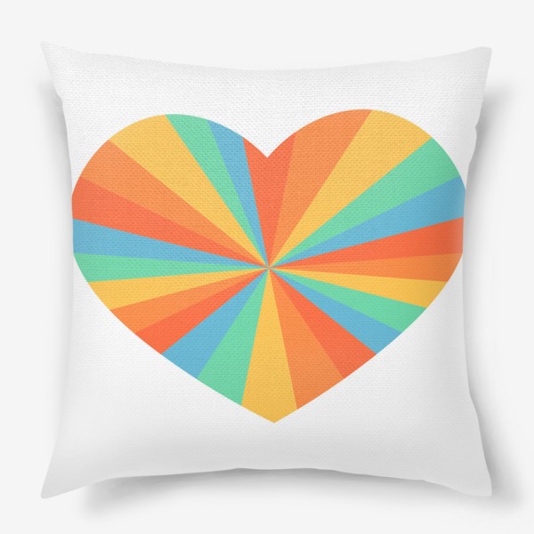 Подушка «Разноцветное  сердце»