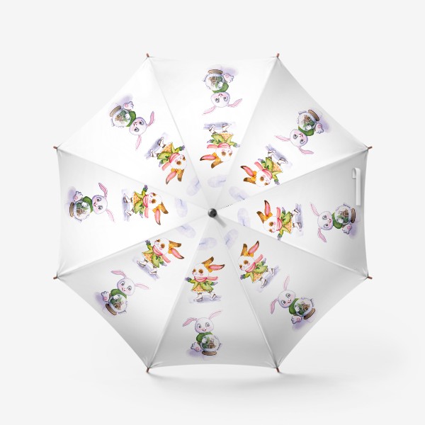 Зонт «Новогодние кролики»