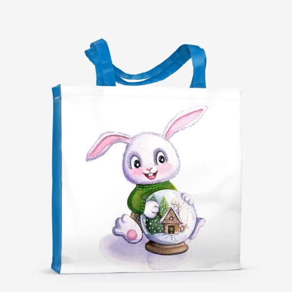Сумка-шоппер «Кролик со снежным шаром»