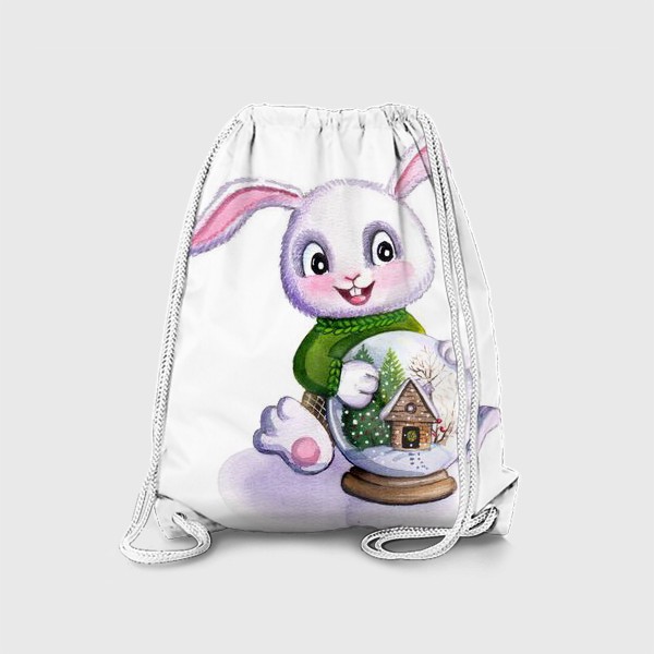 Рюкзак «Кролик со снежным шаром»