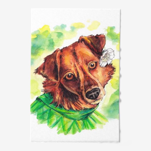 Полотенце «Собака - друг человека! Зеленый»