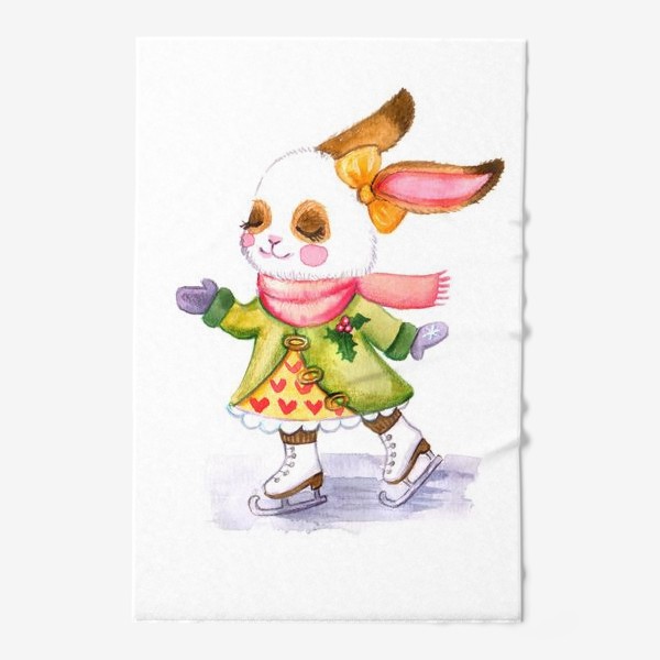 Полотенце «Кролик на коньках»
