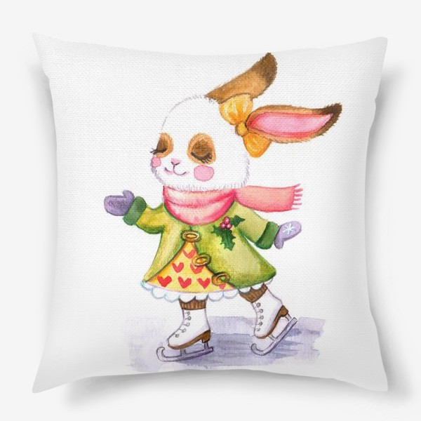 Подушка «Кролик на коньках»