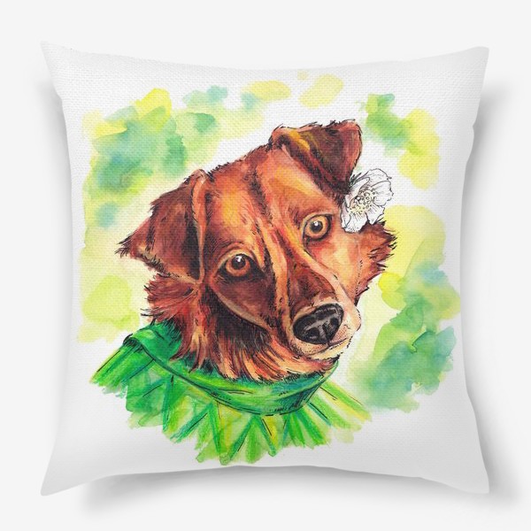 Подушка «Собака - друг человека! Зеленый»