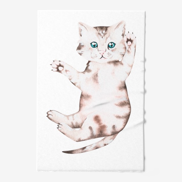 Полотенце «Милый серый котёнок»