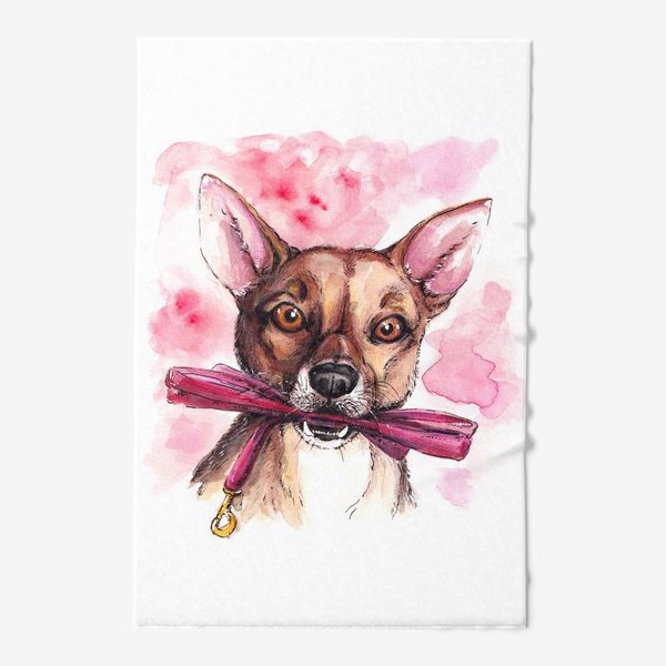 Полотенце «Собака - друг человека! Розовый»