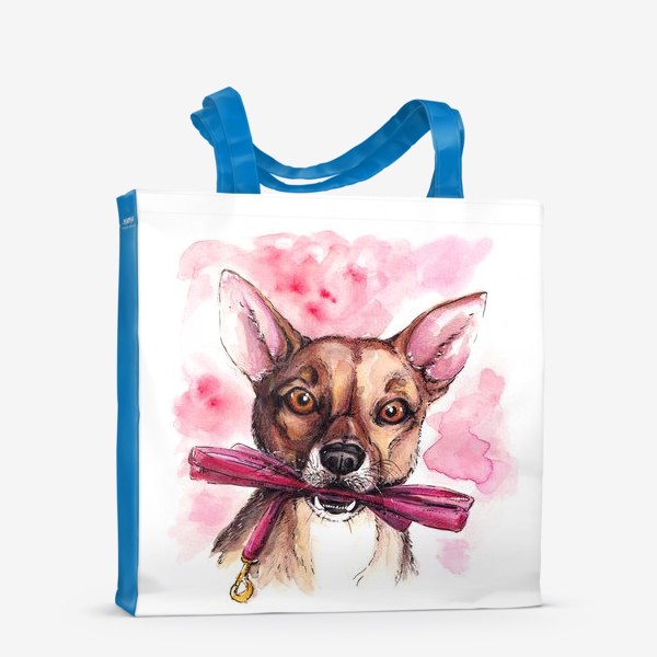 Сумка-шоппер «Собака - друг человека! Розовый»