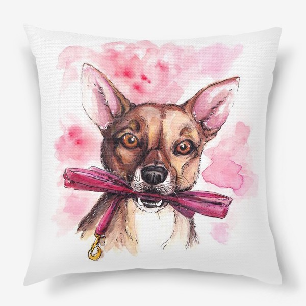 Подушка «Собака - друг человека! Розовый»