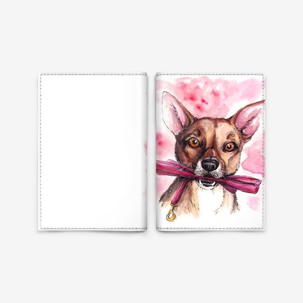 Обложка для паспорта «Собака - друг человека! Розовый»