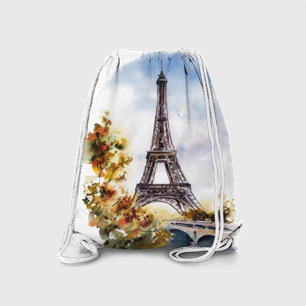 Рюкзак «Акварель городской пейзаж Осень в Париже»