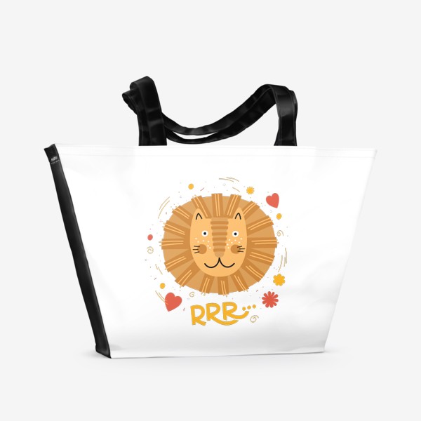 Пляжная сумка «Голова смешного льва»