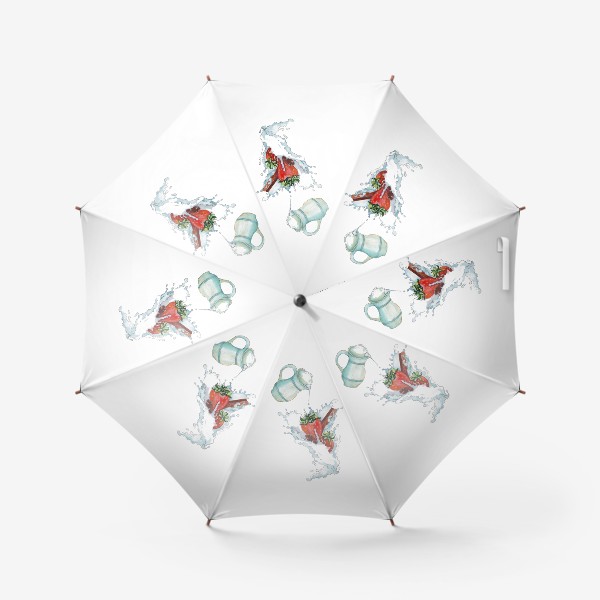 Зонт «клубника со сливками»