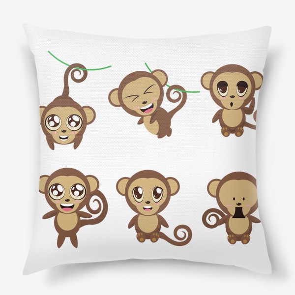 Подушка «Веселые обезьянки»
