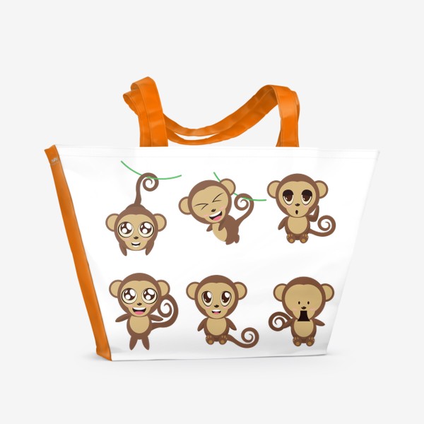 Пляжная сумка «Веселые обезьянки»