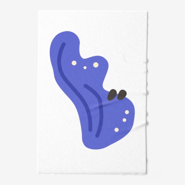 Полотенце «Синяя абстрактная фигура»