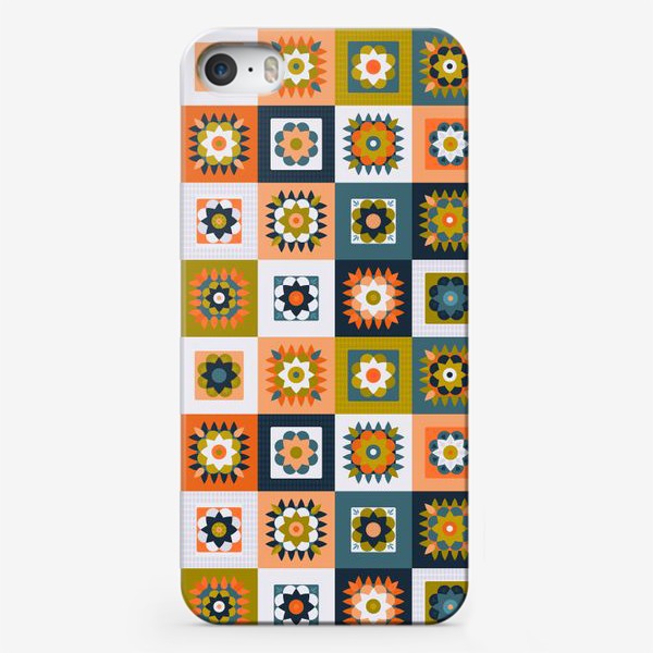 Чехол iPhone «Бабушкин квадрат - квадратный орнамент крючком»